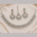 NAFJ Glamorous Crystal Stone And Pearl Necklace Set