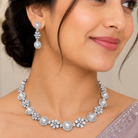 NAFJ Royal American Daimond And Pearl Necklace Set