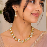 NAFJ Royal American Daimond And Pearl Necklace Set
