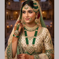 NAFJ Grand Austrian Stone And Pearl And Beads Dreamy Bridal Set