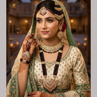 NAFJ Grand Austrian Stone And Pearl And Beads Dreamy Bridal Set