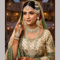 NAFJ Grand Austrian Stone And Pearl And Beads Dreamy Bridal Set