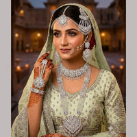 NAFJ Grand Austrian Stone And Pearl And Beads Dreamy Bridal Set