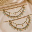 NAFJ Elegant Crystal Stone And Pearl Kanchain