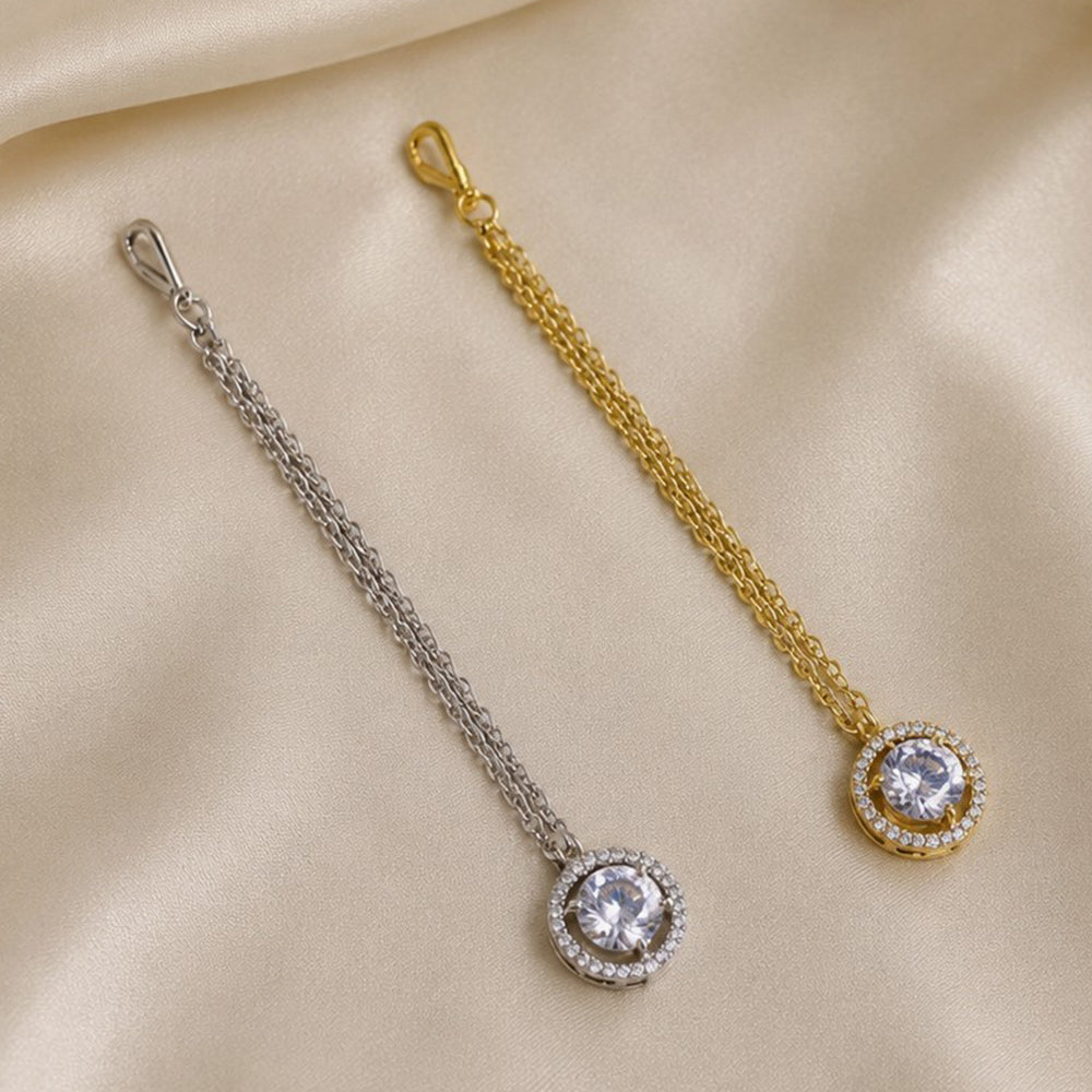 NAFJ Sparkling American Diamond Maangtikka
