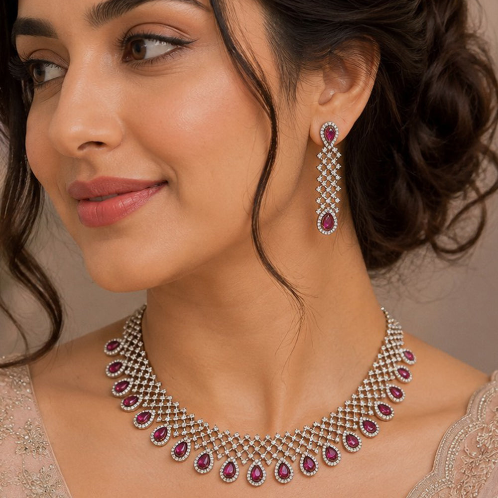 NAFJ Royal American Daimond Necklace Set
