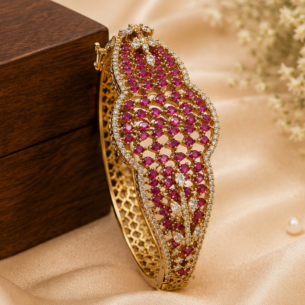 NAFJ Luxury American Diamond Openable Bracelet