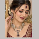 NAFJ Fashion Jewellery Kundan And Austrian Stone Necklace Set for Women
