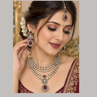 NAFJ Fashion Jewellery Kundan And Austrian Stone Necklace Set for Women