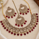 NAFJ Glamorous Crystal Stone And Beads Necklace Set