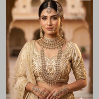 NAFJ Grand Austrian Stone And Pearl And Beads Dreamy Bridal Set
