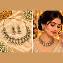 NAFJ Elegant Pota Stone And Beads Choker Necklace Set