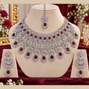 NAFJ Glamorous Crystal Stone And Austrian Stone Necklace Set