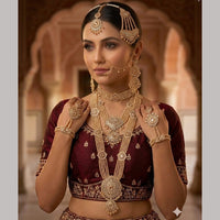NAFJ Grand Austrian Stone And Pearl And Beads Dreamy Bridal Set
