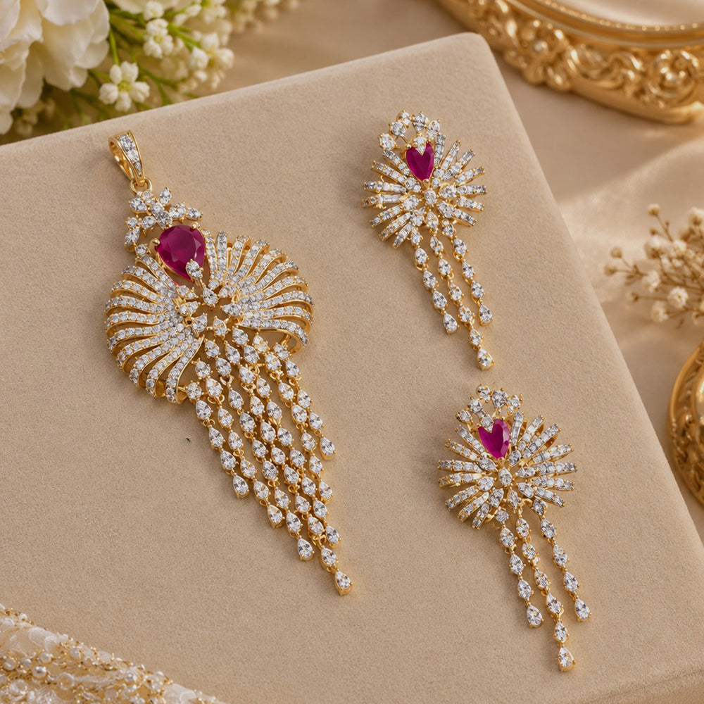 NAFJ Royal American Diamond Pendant Set