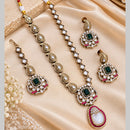 NAFJ Glamorous Crystal Stone And Austrian Stone Necklace Set