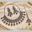 NAFJ Glamorous Crystal Stone And Austrian Stone Necklace Set