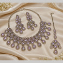 NAFJ Glamorous Crystal Stone And Austrian Stone Necklace Set