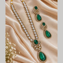 NAFJ Glamorous Pota Stone And Austrian Stone Necklace Set