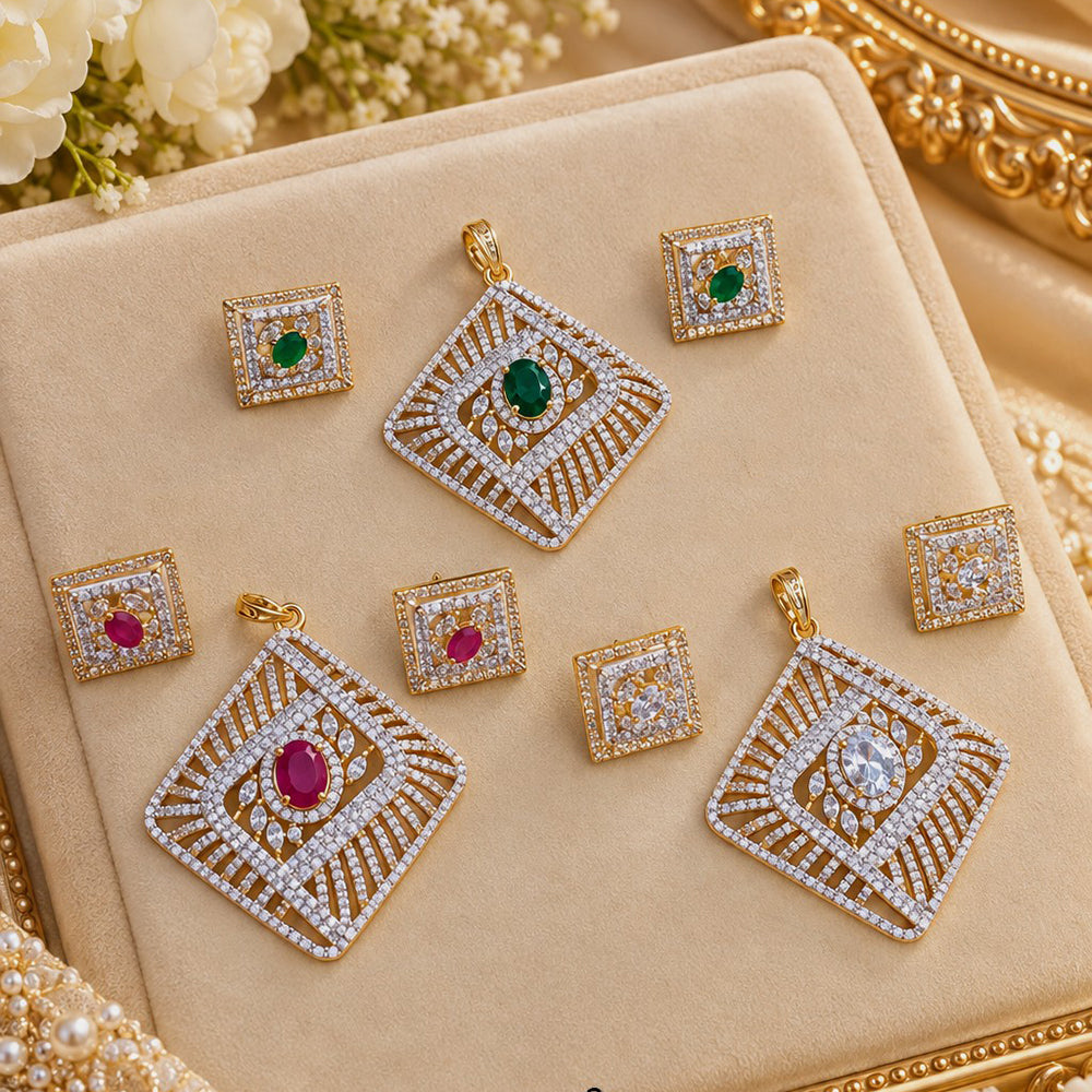 NAFJ Royal American Diamond Pendant Set