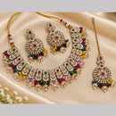 NAFJ Glamorous Crystal Stone And Beads Necklace Set