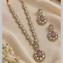 NAFJ Glamorous Crystal Stone And Beads Long Necklace Set