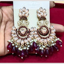 Bhagwati Bangles Gold Plated Crystal Stone And Beads Dangler Earrings