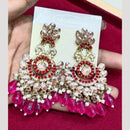 Bhagwati Bangles Gold Plated Crystal Stone And Beads Dangler Earrings