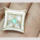 Bhagwati Bangles Gold Plated Crystal Stone And Pearls Rings