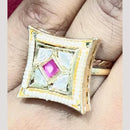 Bhagwati Bangles Gold Plated Crystal Stone And Pearls Rings