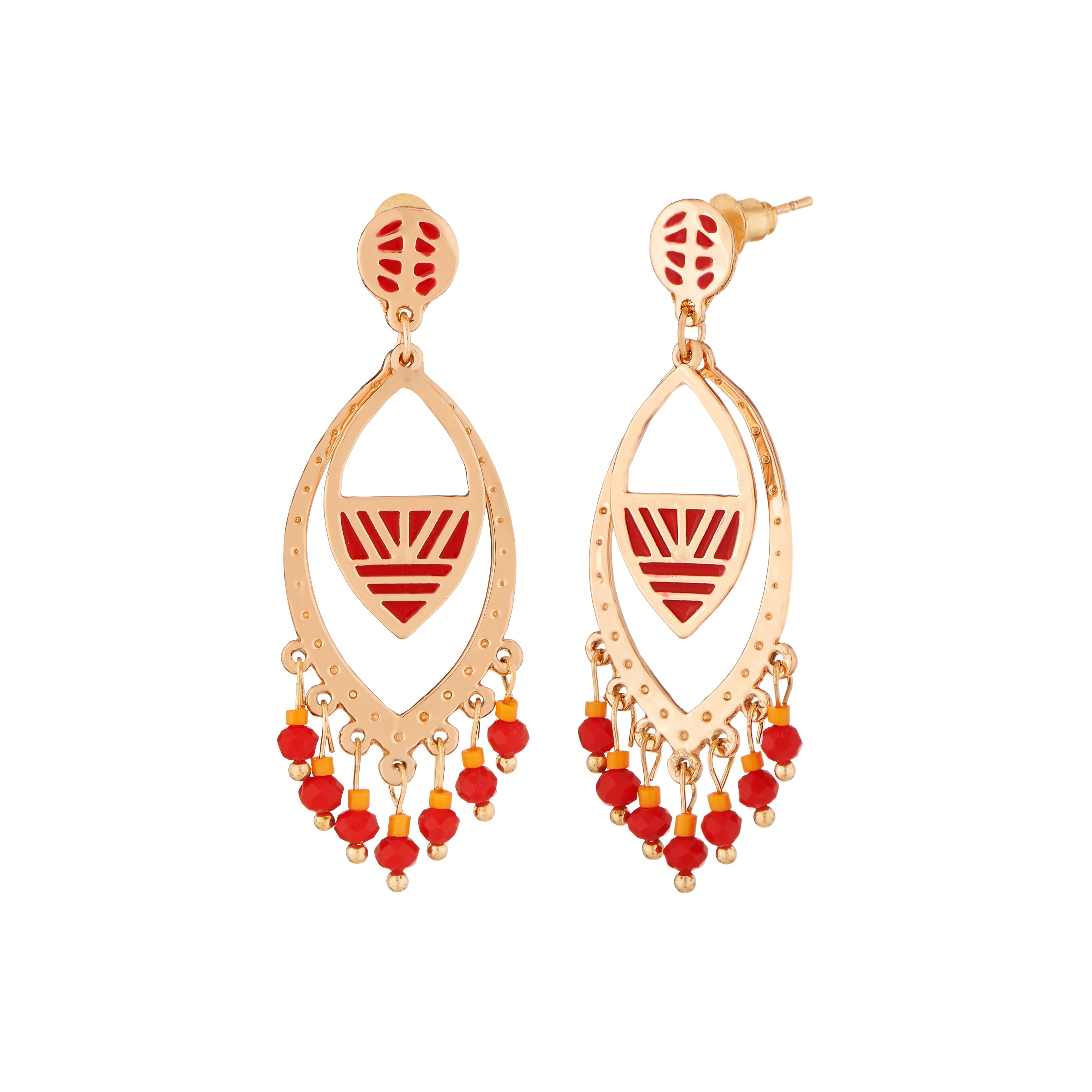Hania Jewel Urban Bloom and Beads Dangler Earrings