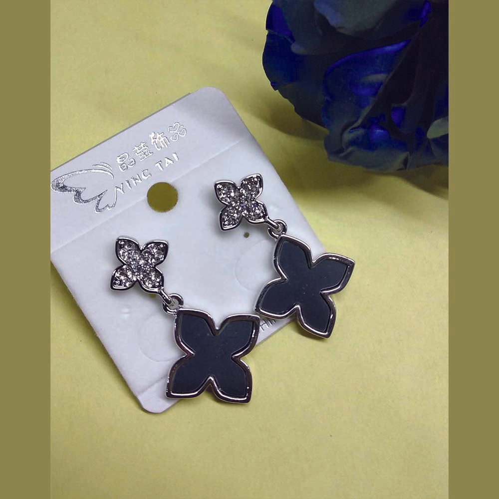 Hania Jewel Enamel with Austrian Stone Dangler Earrings