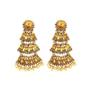 Hania Jewel Austrian Stone Long Dangler Earrings