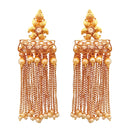 Hania Jewel AD Stone and Pearl Drop Dangler Earrings  