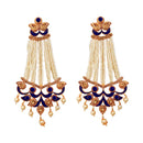 Hania Jewel Austrian Stone and Pearl Drop Dangler Earrings  