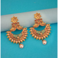 Hania Jewel Austrian Stone and Pearl Drop Dangler Earrings  