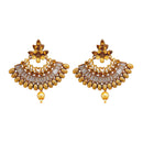 Hania Jewel Austrian Stone and Pearl Drop Dangler Earrings  