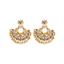  Hania Jewels Traditional Chandbali Earrings with Pearl Drops