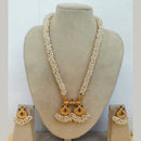 Charbhuja Art Gold Plated Pearl And Pota Stone Necklace Set