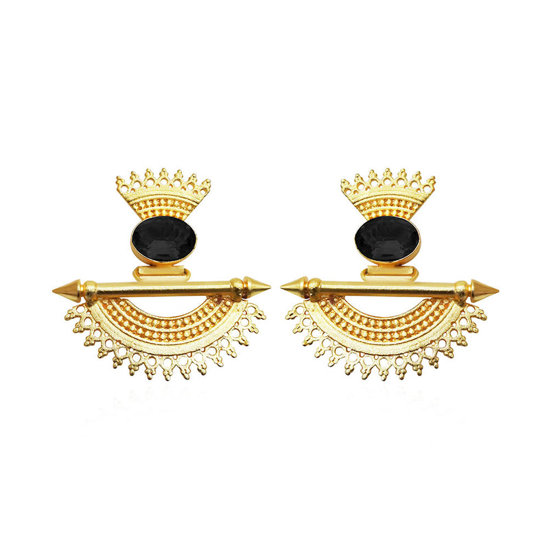 Amina Creation Gold Plated Dangler Earrings