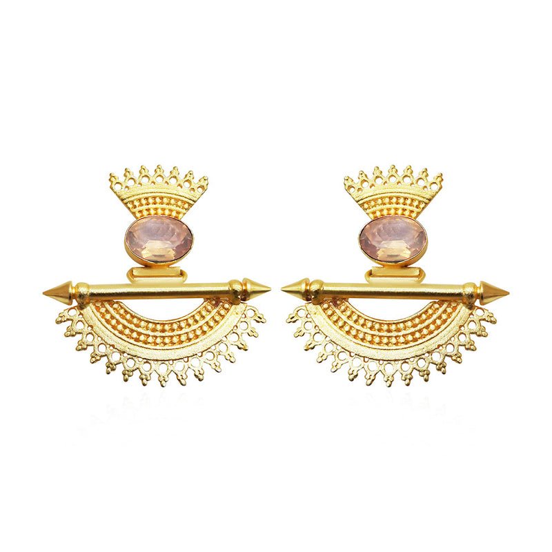 Amina Creation Gold Plated Dangler Earrings