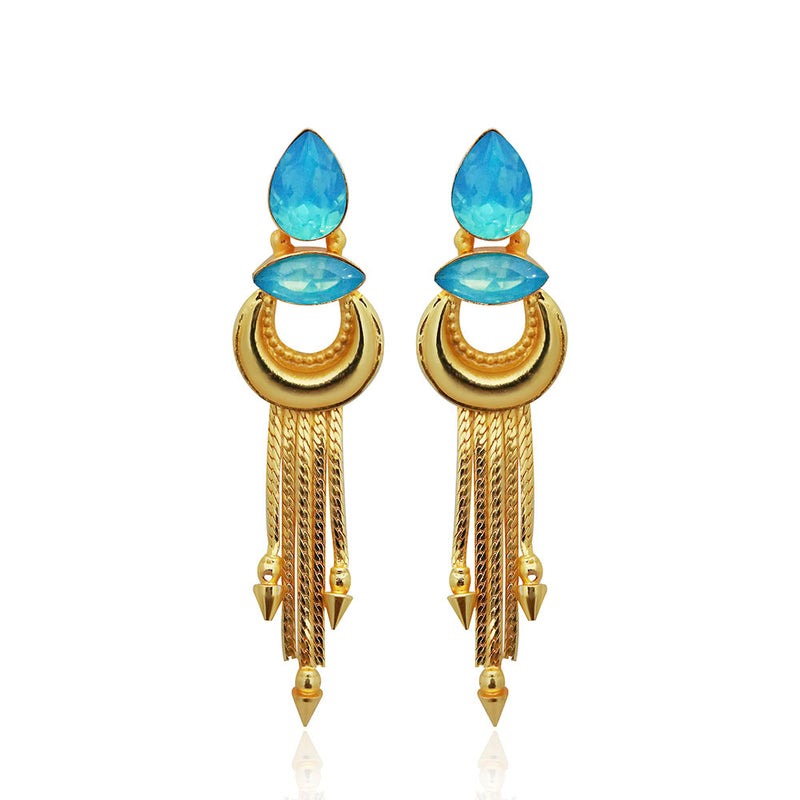 Amina Creation Gold Plated Dangler Earrings