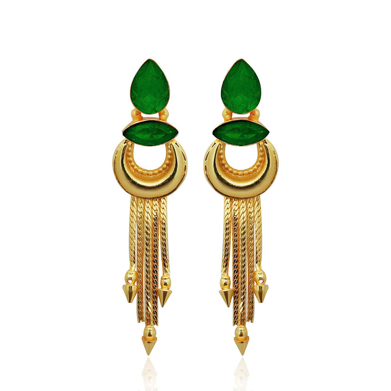 Amina Creation Gold Plated Dangler Earrings