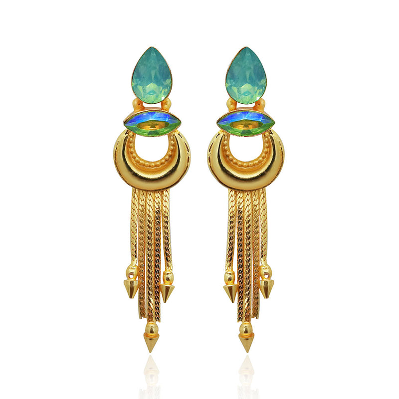 Amina Creation Gold Plated Dangler Earrings