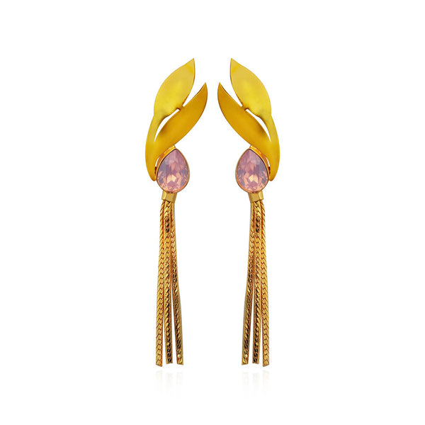 Amina Creation Gold Plated Dangler Earrings