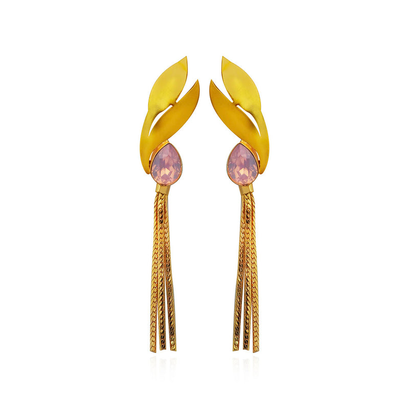 Amina Creation Gold Plated Dangler Earrings