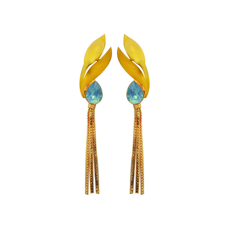 Amina Creation Gold Plated Dangler Earrings