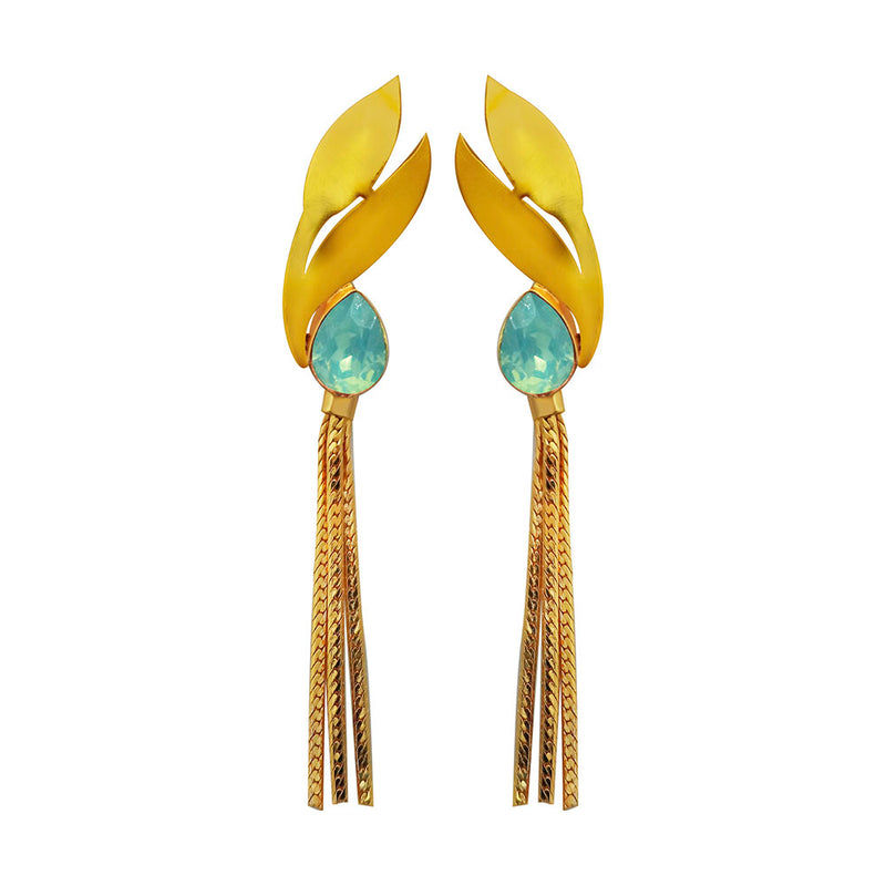 Amina Creation Gold Plated Dangler Earrings