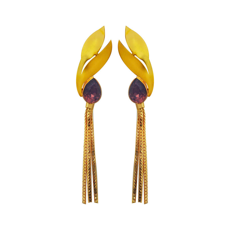 Amina Creation Gold Plated Dangler Earrings