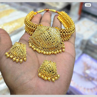Charbhuja Art Antique Finish Beads Choker Necklace Set
